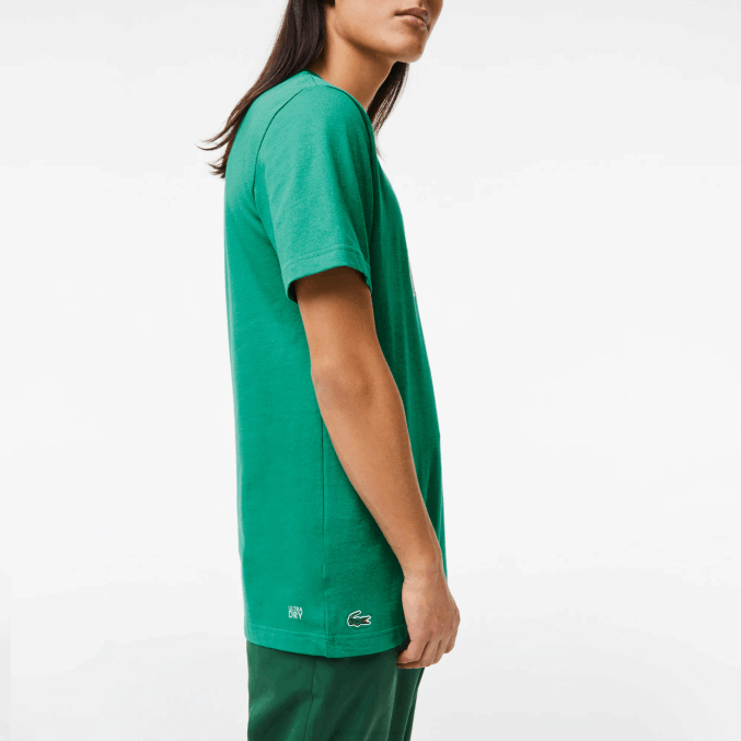 verde hd2 VVL0A842 hombres Lacoste camiseta sport con estampado de cocodrilo