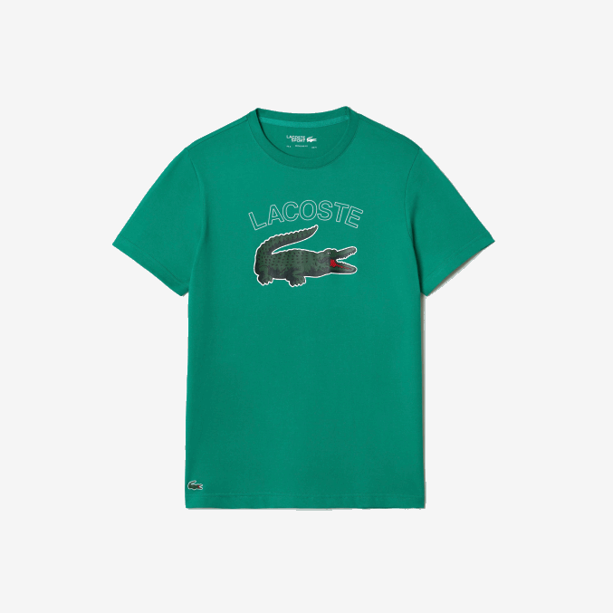 verde hd2 VVL0A842 hombres Lacoste camiseta sport con estampado de cocodrilo