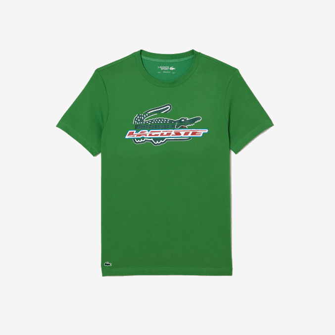 verde l94 VVL0A143 hombres Lacoste camiseta sport regular fit de algodón orgánico