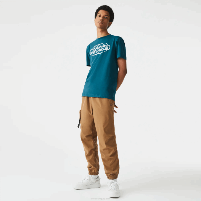 verde zcd VVL0A697 hombres Lacoste camiseta deportiva de punto orgánico