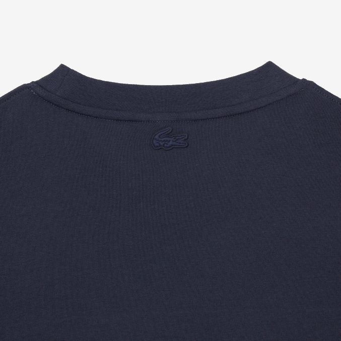 xie azul VVL0A148 hombres Lacoste camiseta holgada de manga larga estampada