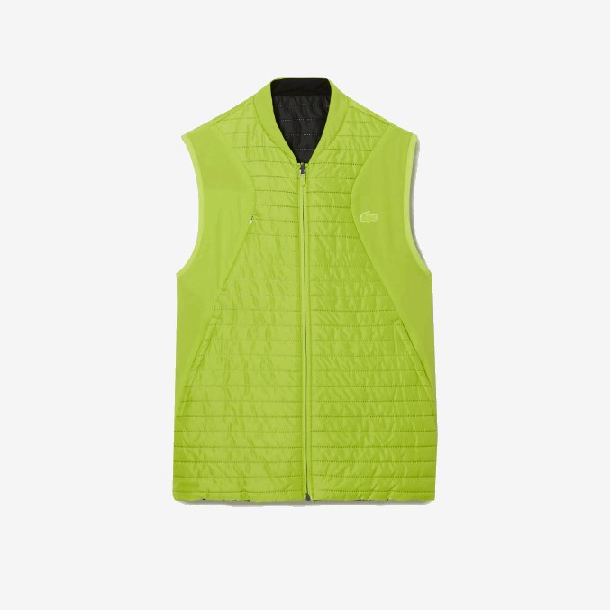 amarillo negro g65 VVL0A385 hombres Lacoste chaleco sport acolchado reversible