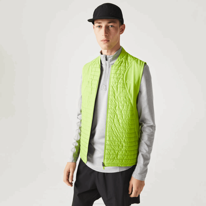 amarillo negro g65 VVL0A385 hombres Lacoste chaleco sport acolchado reversible