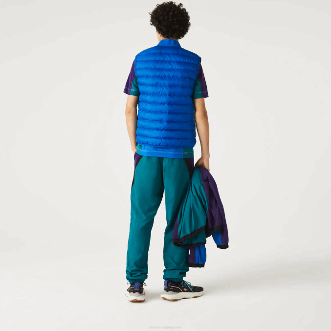 azul k1q VVL0A1251 hombres Lacoste chaleco acolchado repelente al agua