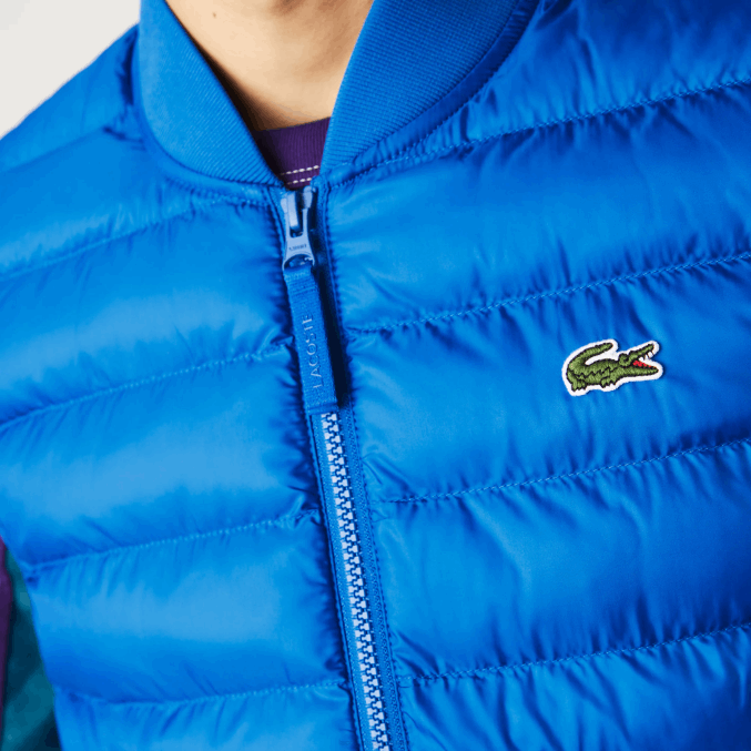 azul k1q VVL0A1251 hombres Lacoste chaleco acolchado repelente al agua