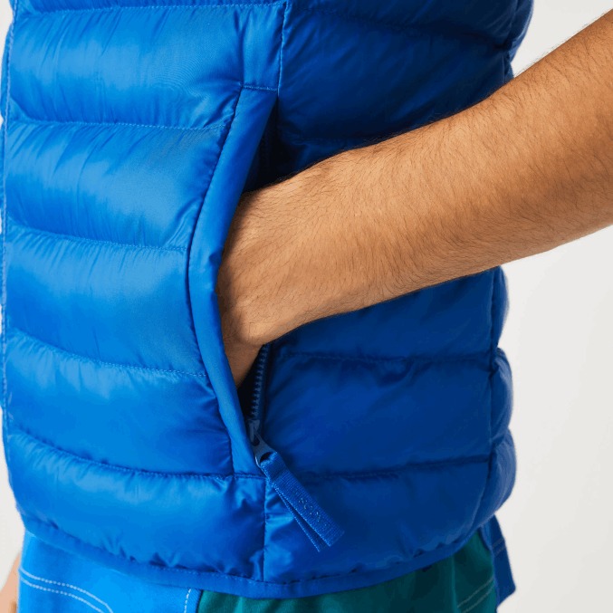 azul k1q VVL0A1251 hombres Lacoste chaleco acolchado repelente al agua