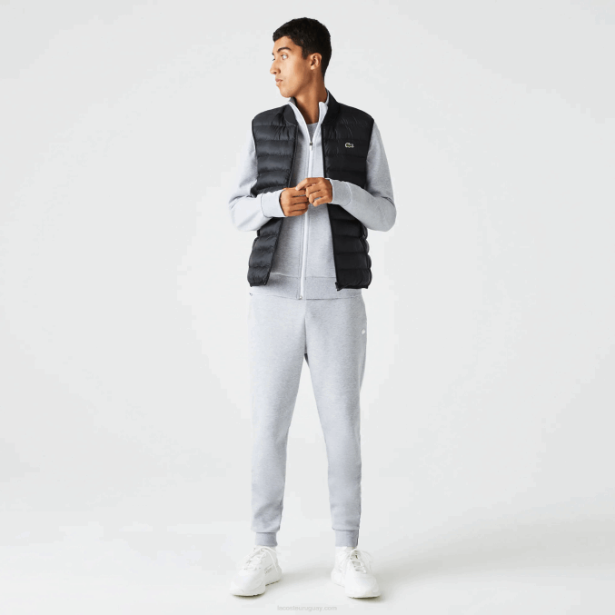 negro 031 VVL0A1252 hombres Lacoste chaleco acolchado repelente al agua