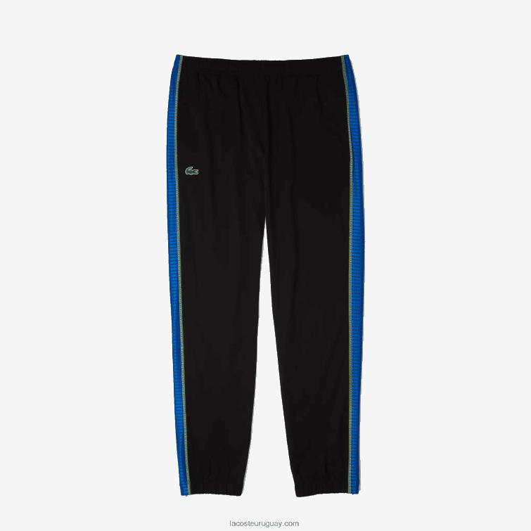 Lacoste hombres jogger de tenis con cuello alto VVL0A28 negro azul amarillo ayf