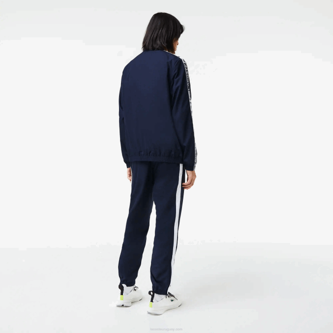 azul marino 423 VVL0A1172 hombres Lacoste chándal de tenis con estampado deportivo