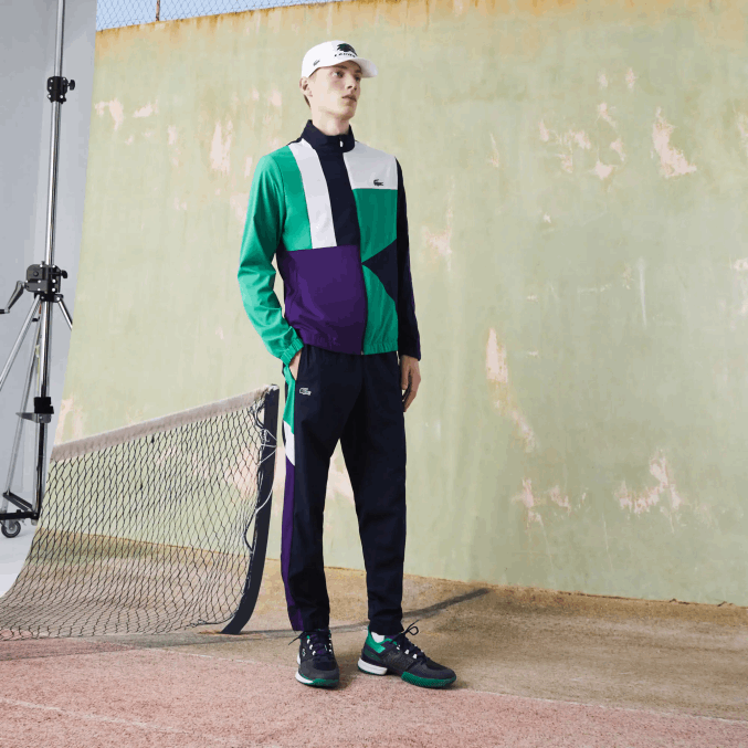 azul marino verde violeta blanco xsb VVL0A1145 hombres Lacoste chándal deportivo de tenis con estampado de cocodrilo
