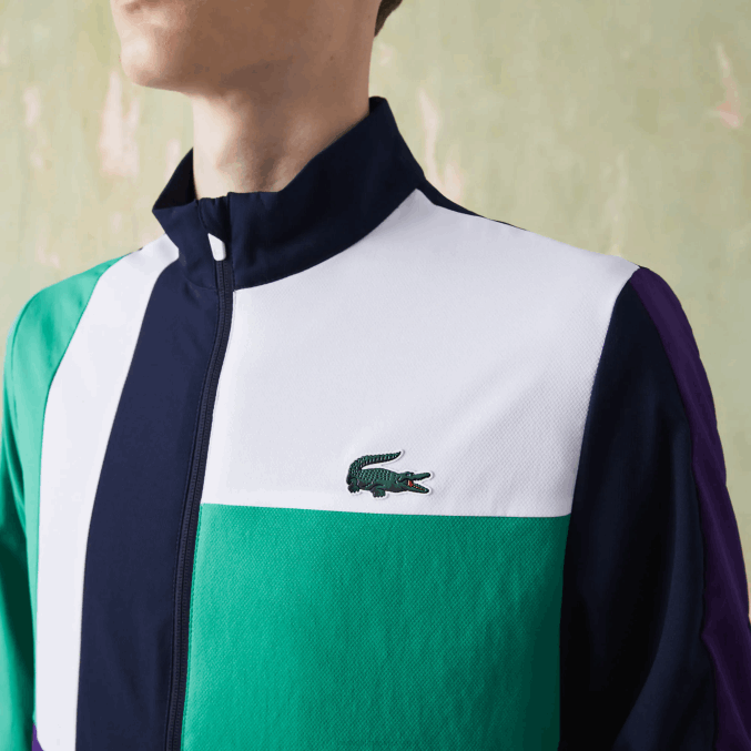 azul marino verde violeta blanco xsb VVL0A1145 hombres Lacoste chándal deportivo de tenis con estampado de cocodrilo