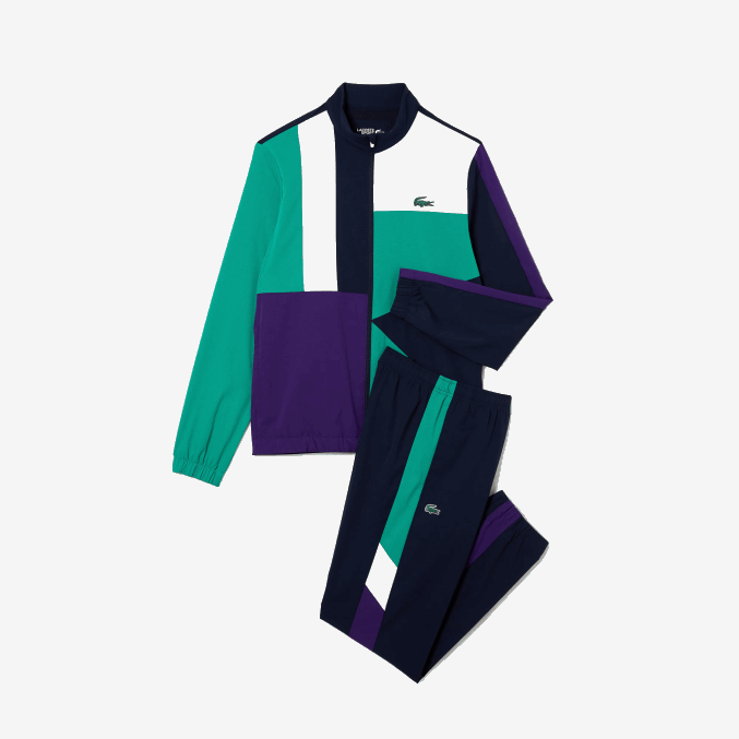 azul marino verde violeta blanco xsb VVL0A1145 hombres Lacoste chándal deportivo de tenis con estampado de cocodrilo