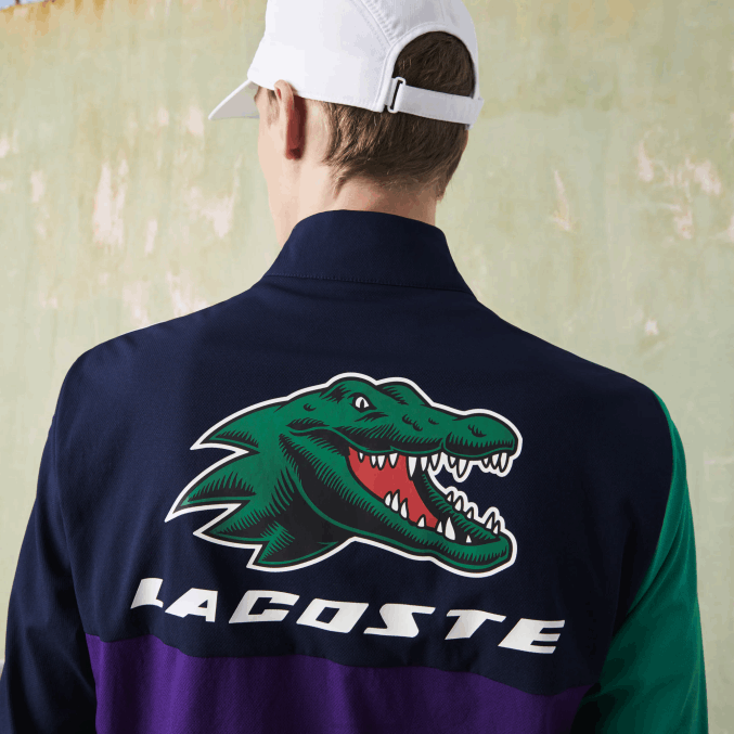 azul marino verde violeta blanco xsb VVL0A1145 hombres Lacoste chándal deportivo de tenis con estampado de cocodrilo
