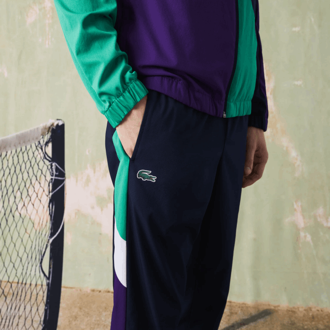 azul marino verde violeta blanco xsb VVL0A1145 hombres Lacoste chándal deportivo de tenis con estampado de cocodrilo