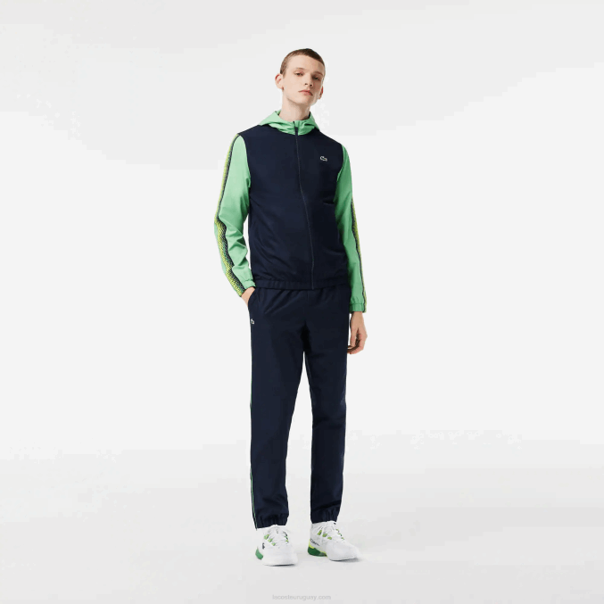 azul marino verde wti VVL0A343 hombres Lacoste jogger de tenis regular fit