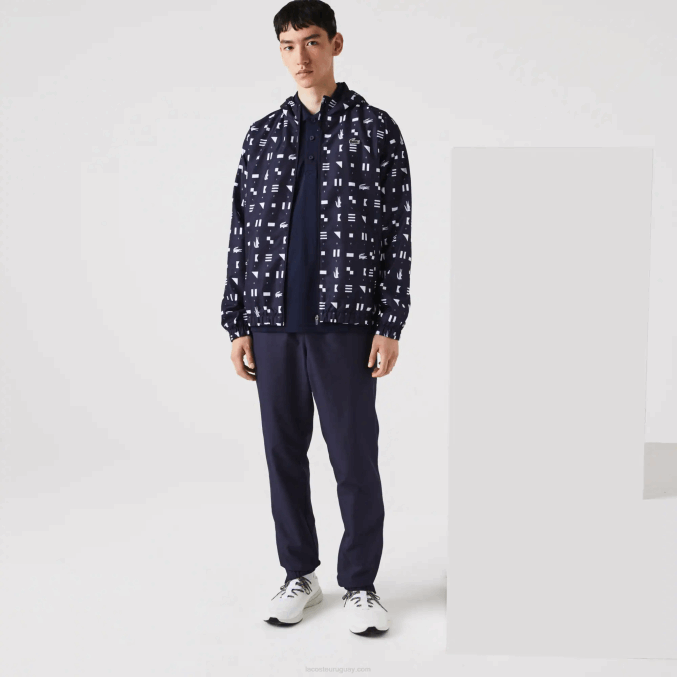blanco azul marino r20 VVL0A1194 hombres Lacoste chándal deportivo de tenis
