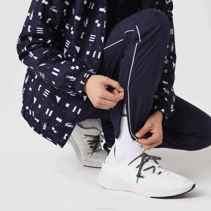 blanco azul marino r20 VVL0A1194 hombres Lacoste chándal deportivo de tenis