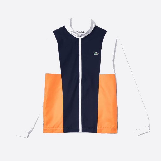 blanco naranja azul marino 8ty VVL0A1156 hombres Lacoste chándal deportivo con bloques de colores