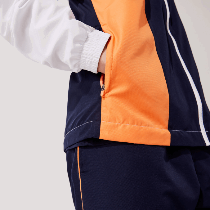 blanco naranja azul marino 8ty VVL0A1156 hombres Lacoste chándal deportivo con bloques de colores