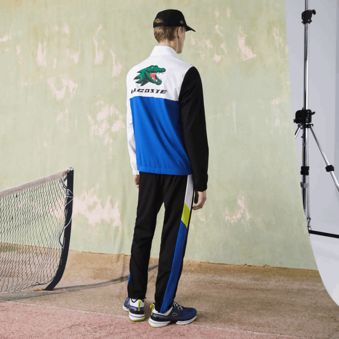 blanco negro azul amarillo l74 VVL0A1144 hombres Lacoste chándal deportivo de tenis con estampado de cocodrilo