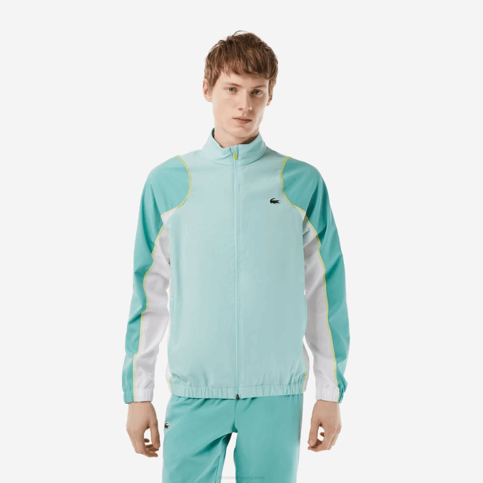 verde claro blanco amarillo xia VVL0A27 hombres Lacoste jogger de tenis con cuello alto