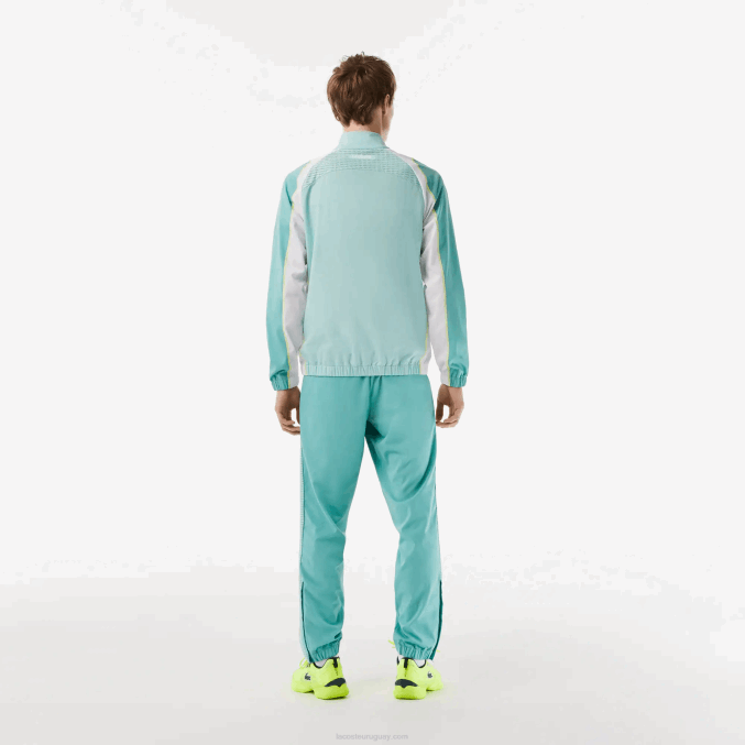 verde claro blanco amarillo xia VVL0A27 hombres Lacoste jogger de tenis con cuello alto