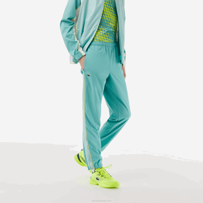 verde claro blanco amarillo xia VVL0A27 hombres Lacoste jogger de tenis con cuello alto
