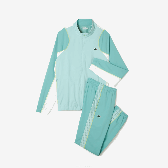 verde claro blanco amarillo xia VVL0A27 hombres Lacoste jogger de tenis con cuello alto