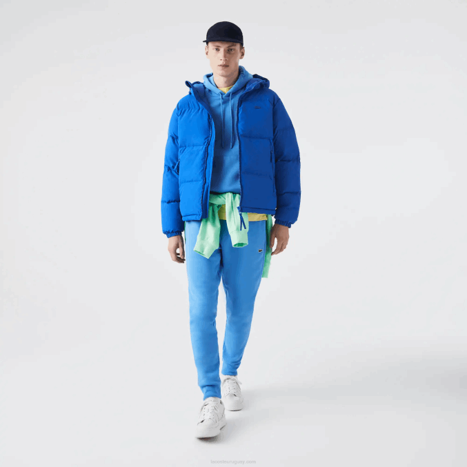 azul k1q VVL0A1213 hombres Lacoste chamarra acolchada repelente al agua