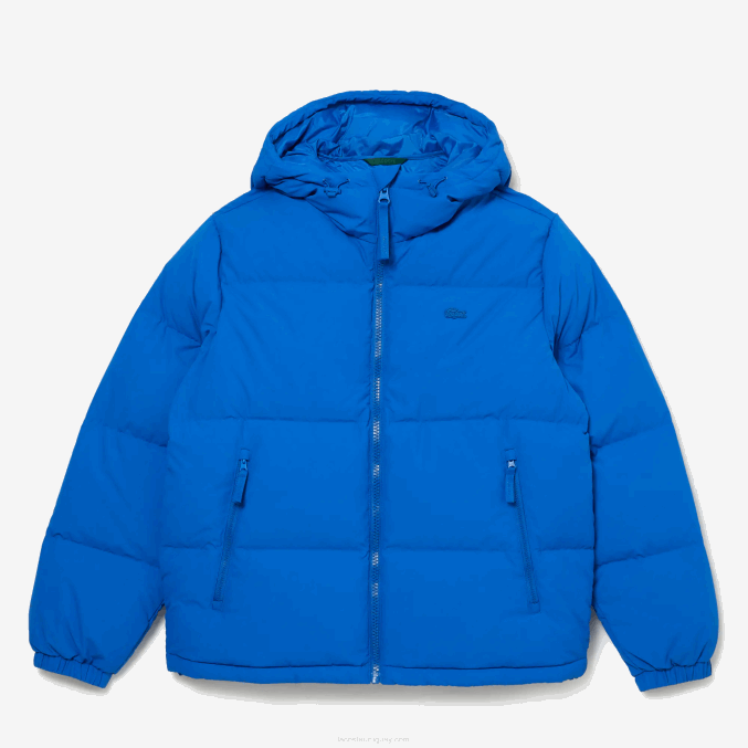 azul k1q VVL0A1213 hombres Lacoste chamarra acolchada repelente al agua