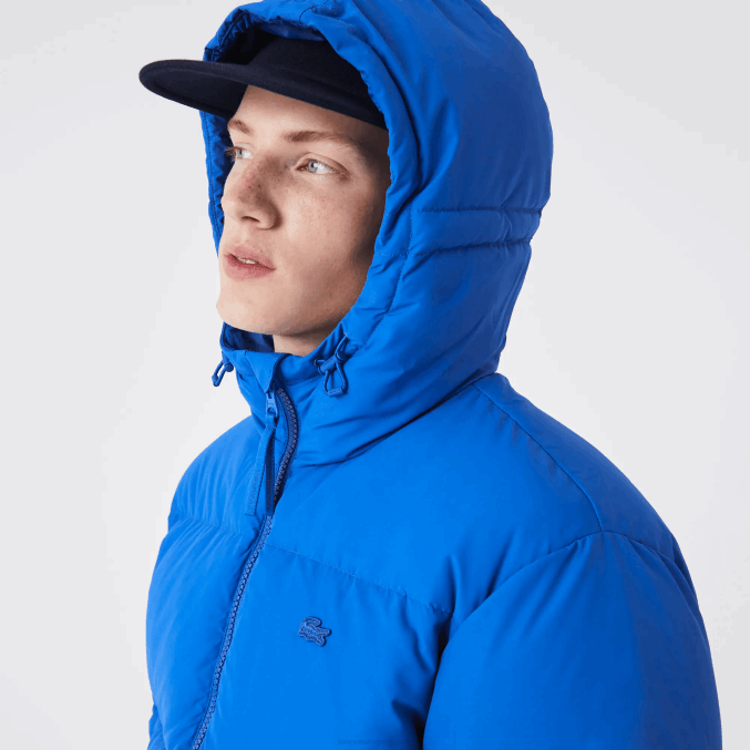 azul k1q VVL0A1213 hombres Lacoste chamarra acolchada repelente al agua