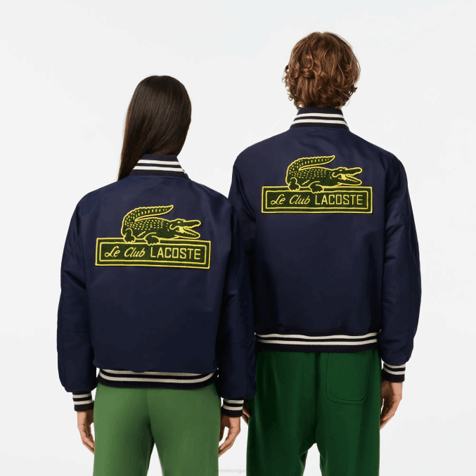 azul marino 166 VVL0A383 hombres Lacoste chaqueta de peluche