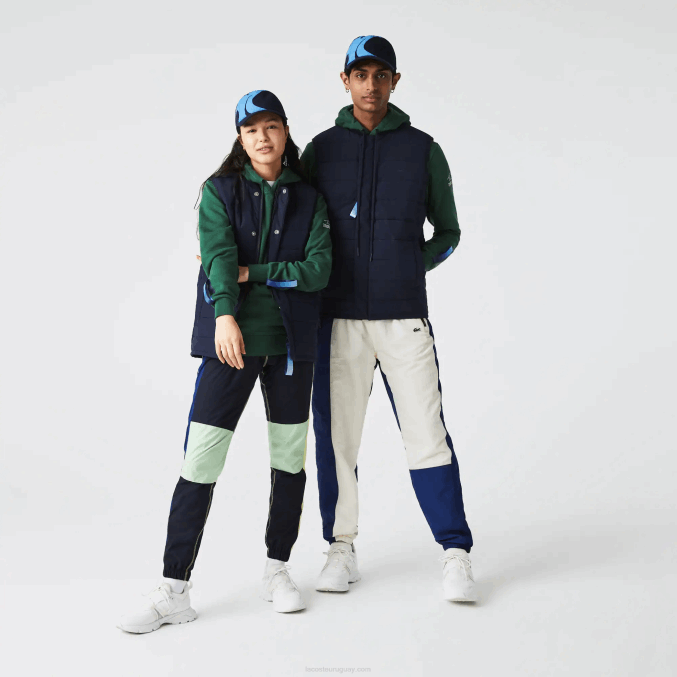 azul marino f65 VVL0A1279 hombres Lacoste chamarra chaleco sport x theo curin