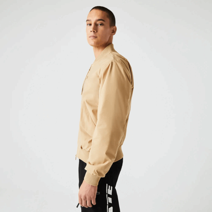 beige 02s VVL0A1243 hombres Lacoste chaqueta bomber acolchada con aislamiento