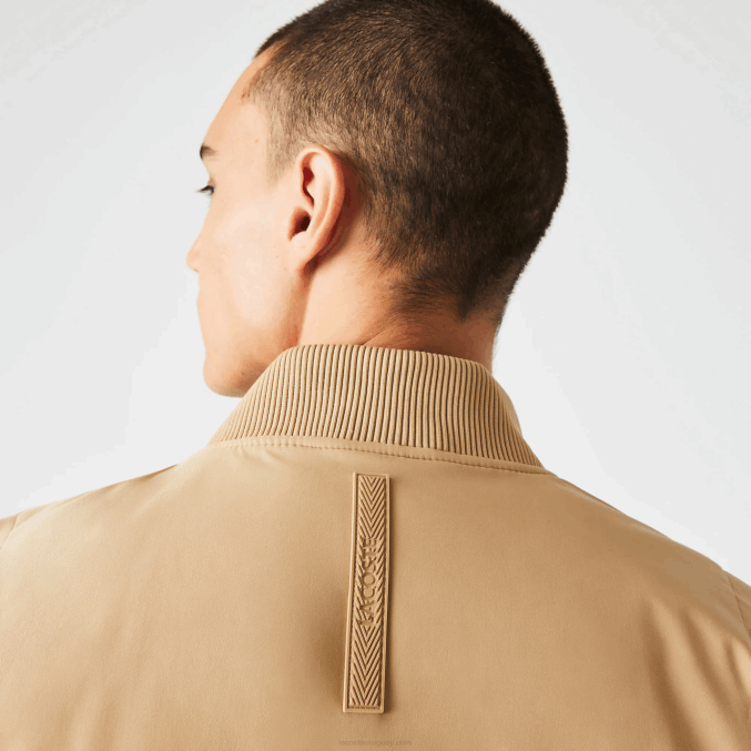 beige 02s VVL0A1243 hombres Lacoste chaqueta bomber acolchada con aislamiento