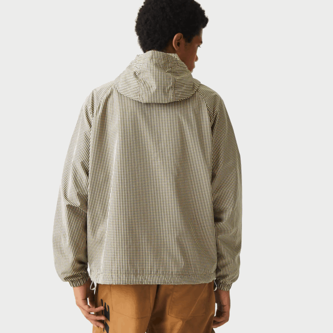 beige marino blanco caqui verde 87e VVL0A1232 hombres Lacoste chamarra de sarga a cuadros con capucha