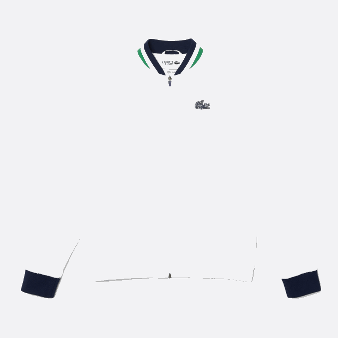 blanco azul marino blanco verde gqe VVL0A1321 hombres Lacoste chamarra deportiva ligera resistente al agua