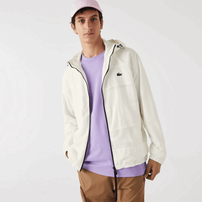 blanco b5l VVL0A1249 hombres Lacoste chaqueta con efecto patchwork