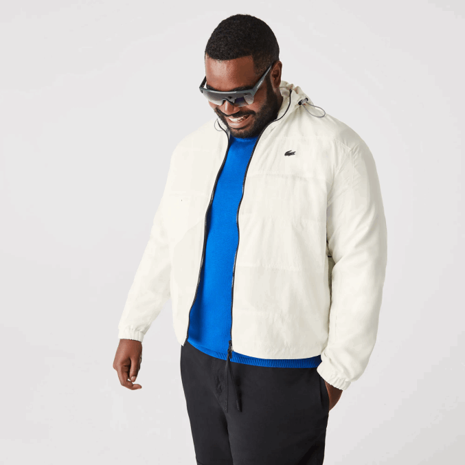 blanco b5l VVL0A1249 hombres Lacoste chaqueta con efecto patchwork