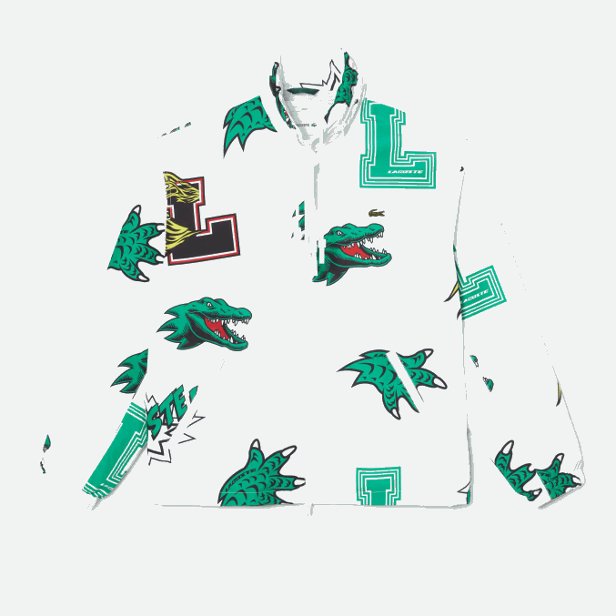 blanco sbh VVL0A1245 hombres Lacoste chaqueta de tafetán repelente al agua
