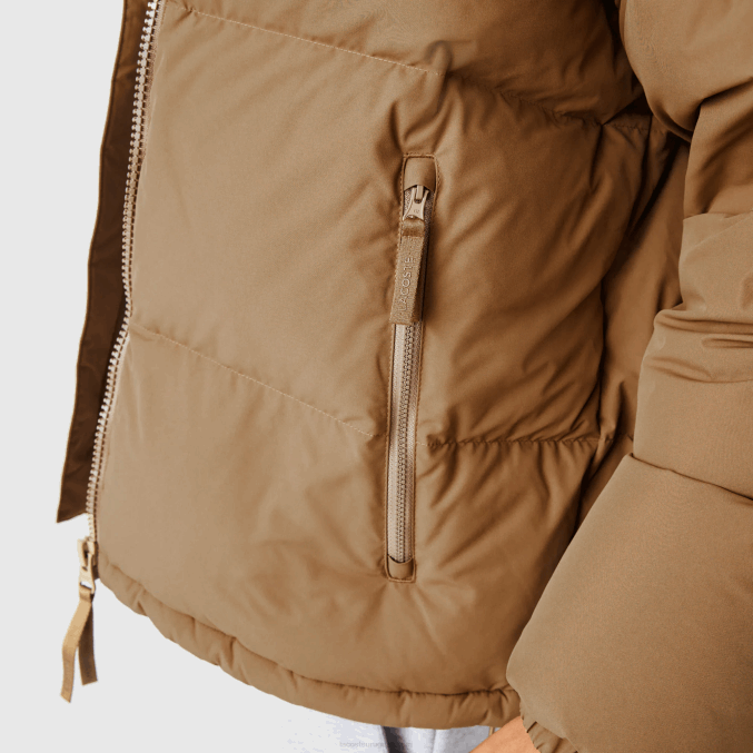 marrón z0w VVL0A1231 hombres Lacoste chamarra acolchada repelente al agua