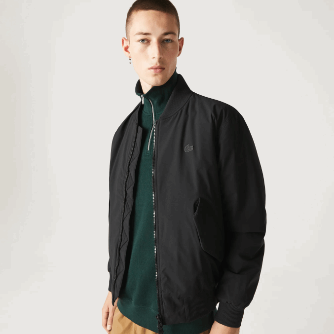 negro 031 VVL0A1242 hombres Lacoste chaqueta bomber acolchada con aislamiento