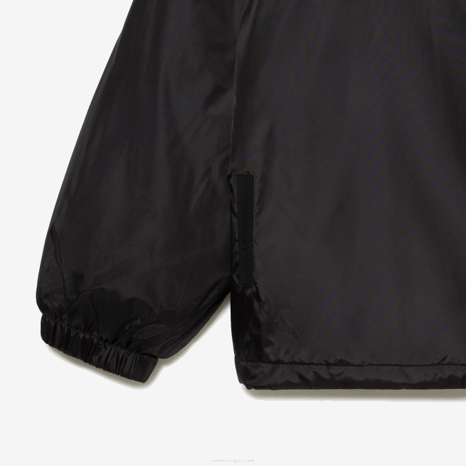 negro c31 VVL0A389 hombres Lacoste chamarra corta acolchada con capucha