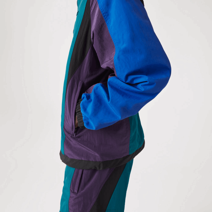 verde azul púrpura negro tr4 VVL0A1239 hombres Lacoste chamarra Heritage con diseño colour block