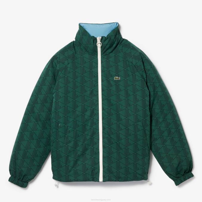 verde d1r VVL0A1226 hombres Lacoste chaqueta reversible repelente al agua