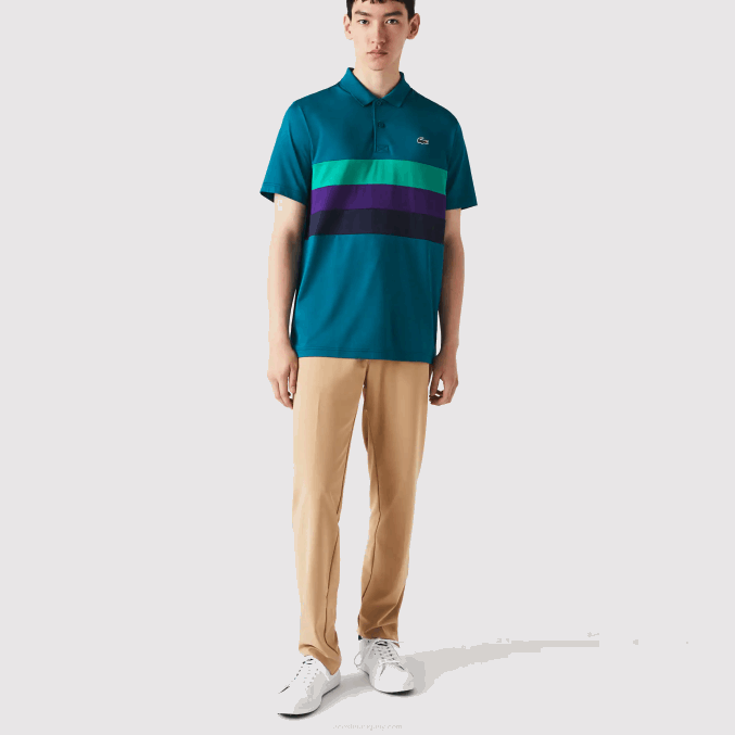 beige 02s VVL0A424 hombres Lacoste pantalones chinos de golf elásticos deportivos