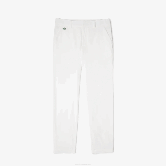 blanco 70v VVL0A421 hombres Lacoste pantalones chinos de golf elásticos deportivos