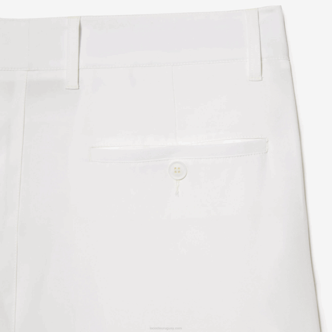 blanco 70v VVL0A421 hombres Lacoste pantalones chinos de golf elásticos deportivos
