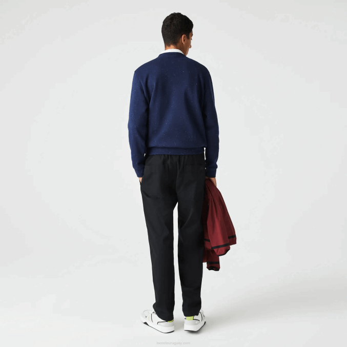 negro 031 VVL0A1587 hombres Lacoste chinos de gabardina de algodón orgánico