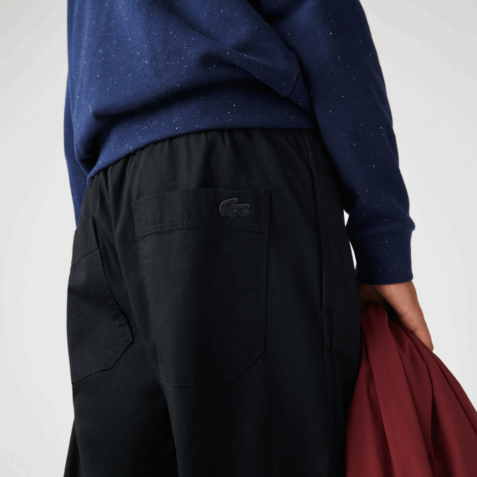 negro 031 VVL0A1587 hombres Lacoste chinos de gabardina de algodón orgánico